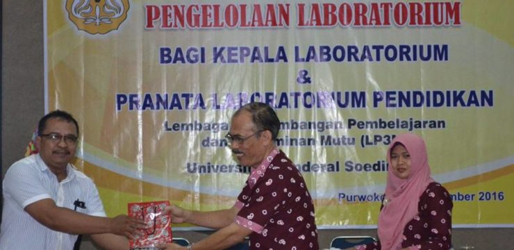 PELATIHAN SOFTSIKLL PENGELOLAAN LABORATORIUM FAKULTAS DI LINGKUNGAN UNSOED 2016