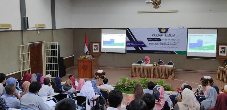 KULIAH UMUM FAPERTA UNSOED, “TANTANGAN KEAMANAN PANGAN DI ERA INDUSTRI 4.0”