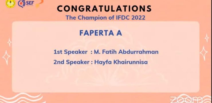 Faculty of Agriculture become The Champion of IFDC 2022